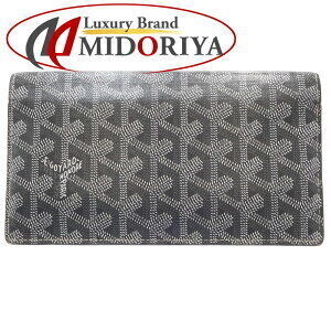 GOYARD Richelieu Wallet Herringbone Leather Gray
